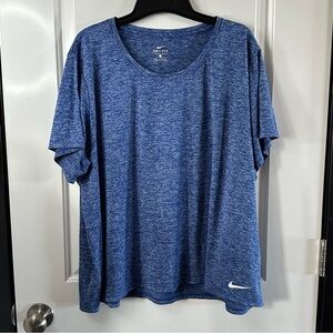 Nike Dri-FIT Heathered Blue Performance T-Shirt | Women’s 3XL
